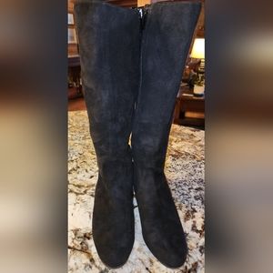 IMPO (Gladys) faux black suede knee high boots